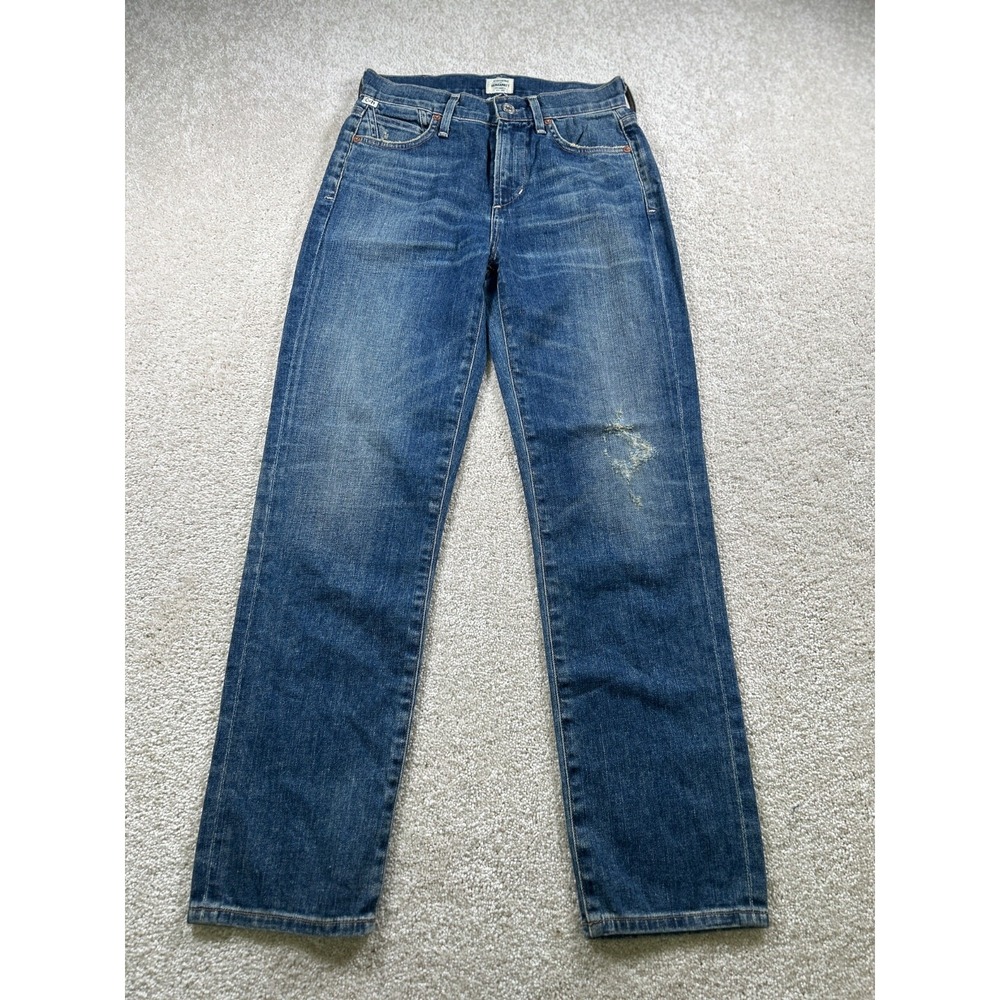 Citizens Of Humanity Size 23 Cara High Rise‎ Cigarette Ankle Jeans Distressed